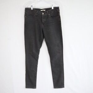 Levi's 711 Jeans Womens 30 Irregular Skinny 5-Pocket Stretch Flex Denim Black
